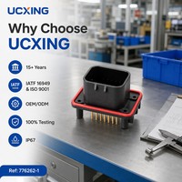776262-1 MF130 Connecteur fil-carte 14 broches, vertical droit 180 degrés, pas de 4 mm, 5A 250V, PPA UL94 V-0, en stock, OEM ODM