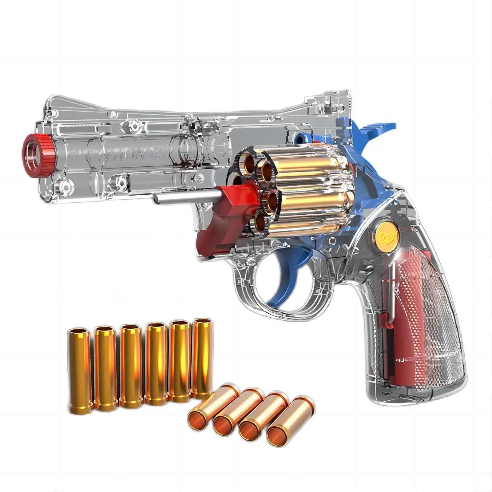 357 ZP5 Revolver transparente weiche Kugeln Pistole Spielzeug EVA Schaum Dart-Wale Kugel Pistolen Schale Auswurf Spielzeug Waffe Modell