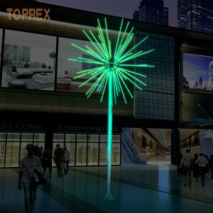 زينة عيد الميلاد في الهواء الطلق مقاومة للماء ملونة حلية كبيرة ضوء القطب Rgb نيون أدى شرر نيران ضوئية ألعاب نارية مع القطب - Product Image 2