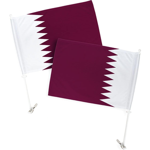 Gahumi ธงติดหน้าต่างรถขนาดมินิพิมพ์ลายธงชาติกาตาร์ใช้ตกแต่งได้ตามต้องการทำจากโพลีเอสเตอร์ - Product Image 3