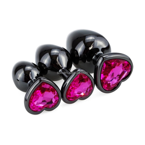 SacKnove Débutant Drôle <span class=keywords><strong>En</strong></span> Forme De Coeur 3 Tailles Butt Plug Dilatateur Ouvre Adulte Anal Sex Toys pour Femmes Couples Stopper Jeu - Product Image 1