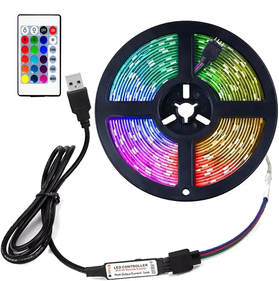 5V RGB Usb TV Backlight Rope Para Rgbic Lights Strips Flexible Rgbw 5050 SMD Tira De Neon Luz Cob Smart Luces LED Strip Light