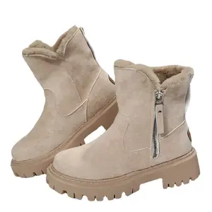 Foreign Trade Large Size Women's Snow Boots 2024 Winter New Cashmere Women's Shoes Warm Boots Cross-border cotton Shoes