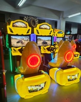 Machine d'arcade de course automobile à monnayeur, console de jeu en plastique, garantie 1 an pour centre de jeux