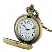 Montre de poche en bronze antique soviétique héros Staline Quartz Vintage Hommes Femmes Pendentif Collier Cadeaux