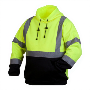Hi-vis Sweatshirt <b>Pullover</b> <b>Jumper</b> Safety Reflective Work Wear Hoodie - Product Image 1