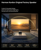 Projecteur Home Cinéma Haut de Gamme XGIMI RS 30 Pro Modèle 2026 3200 CVIA ANSI Triple Laser à Mise au Point Automatique avec Haut-parleurs Intégrés