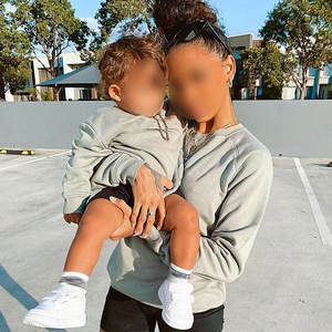 Mommy and <strong>Me</strong> Matching Outfits Long Sleeve Crewneck Pullover Tops Personalized Embroidered Sweatshirt Mama and <strong>Mini</strong> <strong>Clothes</strong> - Product Image 1