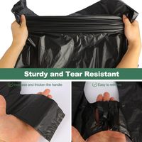 Sacs de courses réutilisables en plastique noir personnalisés YC, sacs à bandoulière épais et résistants pour les commerces de proximité
