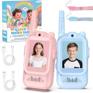 Talkie-walkie vidéo créatif pour enfants, bidirectionnel, portée de 1500 pieds, effets vocaux sympas pour les enfants de 3 à 12 ans, Noël, anniversaire, extérieur - Product Image 2