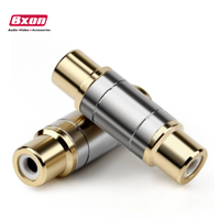 Adaptateurs de menuiserie en cuivre plaqué or 1 RCA femelle vers 1 RCA femelle