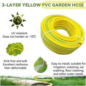 Tubo da Giardino in PVC Giallo con Linea Verde, Flessibile e Non Induribile, <span class=keywords><strong>per</strong></span> <span class=keywords><strong>Irrigazione</strong></span> Domestica e Giardinaggio - Product Image 2