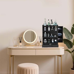 Nước hoa bằng gỗ lưu trữ hộp Rack hiển thị với ngăn kéo bên và ngăn kéo đôi, không gian lưu trữ lớn, hộp lưu trữ Rack hiển thị. - Product Image 4