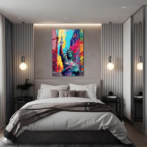 تمثال البوب الملون لفن الحرية ، جدار من الزجاج المقسى ، الجدار الشنط ، تصميم الكتابة على الجدران ، لوحة زجاجية - Product Image 5