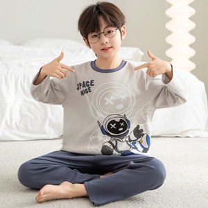 Pijamas <span class=keywords><strong>de</strong></span> Algodón para <span class=keywords><strong>Hombre</strong></span>, Tejidos, Casuales, <span class=keywords><strong>de</strong></span> Moda, <span class=keywords><strong>de</strong></span> Manga Larga, que Absorben la Humedad, Cálidos, para Primavera, Verano y Otoño, con Dibujos Animados, para el Hogar, Oth013 - Product Image 5