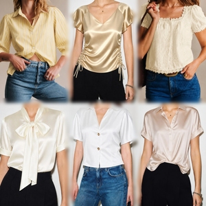 Wholesale Mixed Lot Ladies Tops Bulk <b>Bundle</b> Women's Knit Satin Lace Blouses Camisoles Summer Casual Tops - Product Image 4