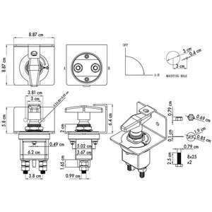 เรือยอชท์สวิตช์ปิดอัตโนมัติ RV พร้อมแผงล็อคสวิตช์ไฟหลัก - Product Image 4