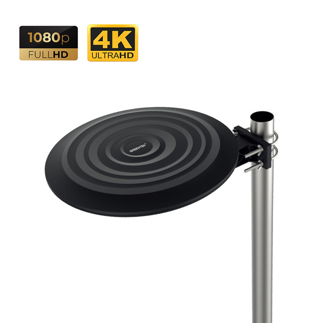 GREENTEK TV Antenna Amplified HD Digital TV Antenna with 200 Miles Range Signal Indoor Outdoor Dual Use