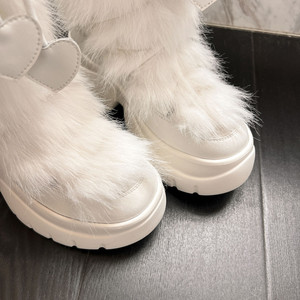 Oem/ODM <span class=keywords><strong>2025</strong></span> New ấm nền tảng cao gót trắng lông tuyết khởi động sang trọng của phụ nữ giữa Bê Faux lông lót khởi động CE ROHS bán buôn - Product Image 2