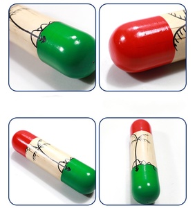 Instrument de percussion en bois en gros : Tube à sable, hochet à sable, jouet musical rythmique pour bébé - Product Image 5