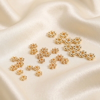 Accessoires de fabrication de bijoux DIY tendance : Perles d'espacement torsadées en forme de nœud de corde plaquées or 14K de 7,8 mm pour colliers et bracelets