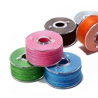 25/36 Rouleaux de Bobines de Fil à Coudre en Polyester Durable de Couleurs Assorties, Étui de Rangement, Accessoires de Couture et de Broderie