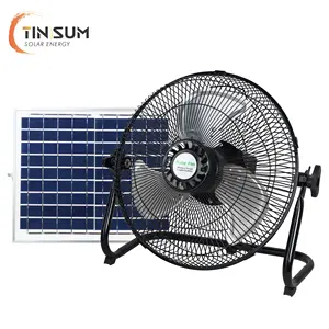 solar modern 7.4v 12v pedestal rechargeable big air circulation battery fan