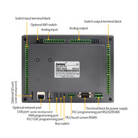 Controlador lógico programable todo en uno PLC HMI de 7 pulgadas, controlador PLC integrado HMI