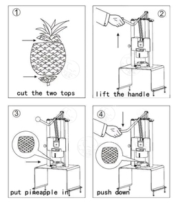 Machine semi-automatique d'épluchage et de carottage d'ananas/machine d'éplucheur d'ananas - Product Image 6