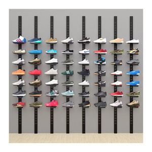 Moda Deportes Zapatos <span class=keywords><strong>Tienda</strong></span> Estantes de exhibición <span class=keywords><strong>Tienda</strong></span> Metal Montado en la pared Exhibición de zapatos - Product Image 4
