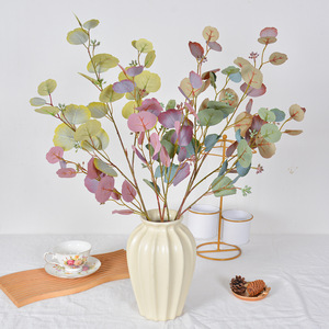 Plante artificielle Laixing Eucalyptus à tige unique, fleur en soie, verdure décorative pour arrangement en vase, décoration intérieure - Product Image 1