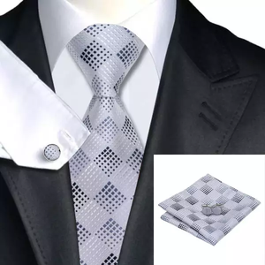 Nuevo Estilo de Corbata de Poliéster para Administración de Negocios, Juego de Corbata y Pañuelo para Hombre - Product Image 1