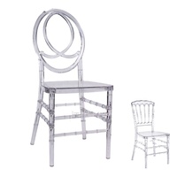 Chaise Chiavari en résine plastique transparente pour hôtel, vente en gros, chaises transparentes en acrylique pour événements, fêtes et mariages