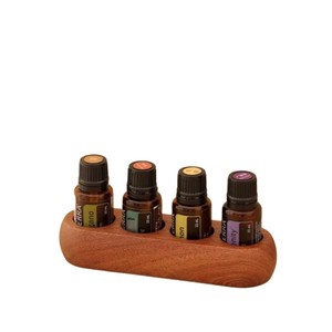 Estante de almacenamiento poroso de madera para aceites esenciales, soporte para botellas de aromaterapia, estante para lápices labiales, estante para tubos de ensayo de laboratorio - Product Image 1