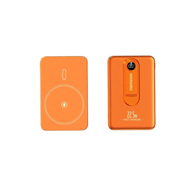 Portable PD20W Fast Charging Powerbank10000mah 15W Mini Wireless Magnetic Power Bank 5000mah LED Digital with Foldable Stand