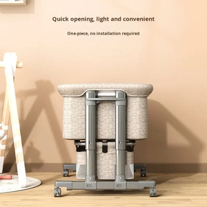 Berceau à bascule pliable pour bébé, <span class=keywords><strong>lit</strong></span> cododo <span class=keywords><strong>de</strong></span> luxe pour nourrisson, berceau <span class=keywords><strong>de</strong></span> chevet, <span class=keywords><strong>lit</strong></span> bébé pliant - Product Image 3