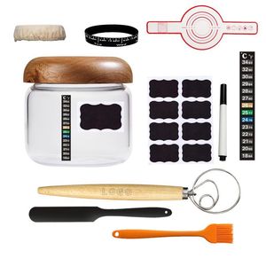 Kit de démarrage de levain en verre avec couvercle en tissu respirant pour la cuisson du pain - Offre Spéciale - Product Image 3
