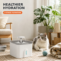 Fontaine à eau automatique pour chat, approuvée CE FCC RoHS, pour maisons multi-animaux, 3,5 L, surveillance par application, alerte de niveau d'eau faible, économie d'énergie