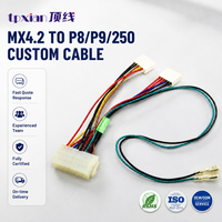 Kabel Terminal Crimp 6.3mm 250 untuk PC Industri dengan Konektor Custom Mini-Fit Jr MX 4.2mm 20P Female ke P8 P9