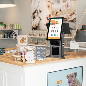 Digital Menu Desktop Single/dual Screen Self Kiosk Voucher <b>Printer</b> Card Code <b>Scanner</b> Payment Touchsreen Ordering Kiosk - Product Image 1