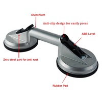 Coffret en aluminium Set d'outils pour le verre Ventouse en caoutchouc pour carreaux de verre Lifter