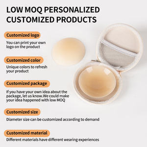 Étui à fermeture éclair 8cm silicone mamelon couverture auto-adhésif mamelon patch - Product Image 4