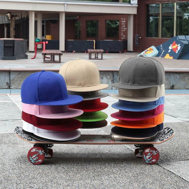 Unisex Custom Logo Embroidered 3D Summer Travel Sunshade Hat Flat Brim Hip-Hop for Adults Street Dance-Men's Women's Common