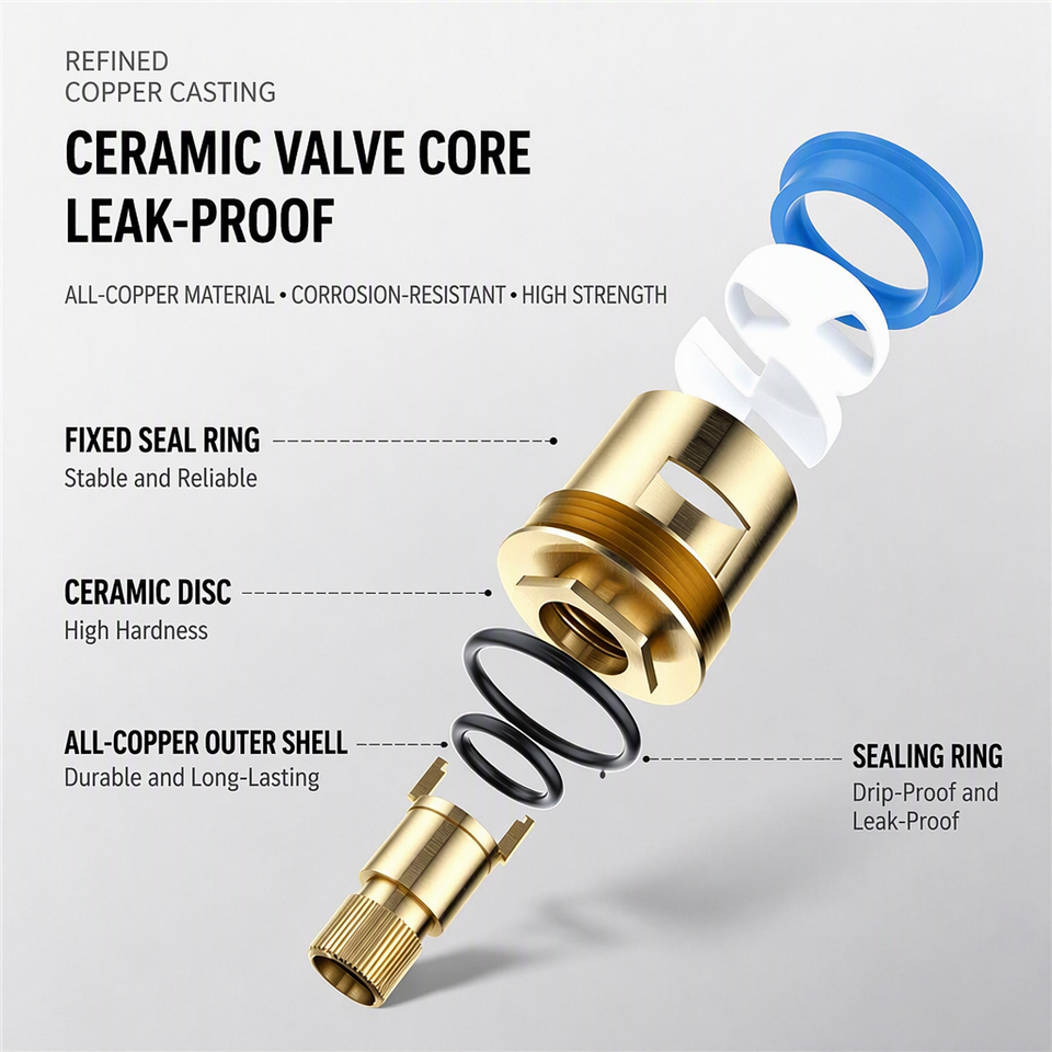 Plastic Washing Machine Faucet Ceramic Valve Household 4-Point Faucet ...