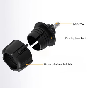 Prise à bille portable de 17mm vers connecteur fileté de <span class=keywords><strong>1</strong></span>/4 "Adaptateur en plastique durable pour la fixation de divers supports pour téléphones portables - Product Image 4