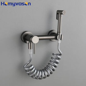 Bonne vente pistolet gris froid et chaud noir bidet à main chaud et froid pulvérisateur couche Shattaf Douche ensemble complet de bidet - Product Image 2