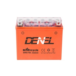 Batterie Gel DENEL 6MG7DL à Puissance Augmentée et Durée de Vie Prolongée 12V 7Ah 10h MF pour Moto, VTT, UTV, Scooter - Product Image 1