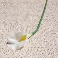 Calla Lily seperti hidup Gel lembut bunga buatan dekorasi rumah Model ruangan menampilkan karangan bunga pernikahan alat peraga fotografi