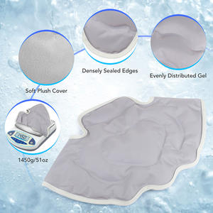 ワイヤレスネックショルダーサポートラップ再利用可能なジェルホットアイスパックマイクロ波処理可能加重圧迫療法 - Product Image 6