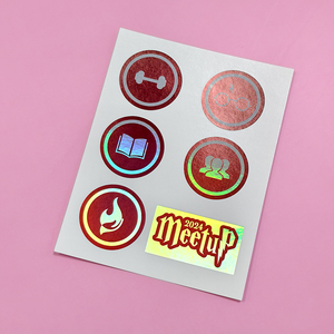 Hoja de pegatinas adhesivas de vinilo impermeable de alta calidad con impresión personalizada, troqueladas, holográficas y personalizadas. - Product Image 5